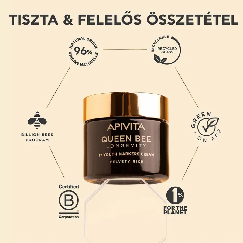 QUEEN BEE Longevity Nappali krém Velvety RICH 50 ml