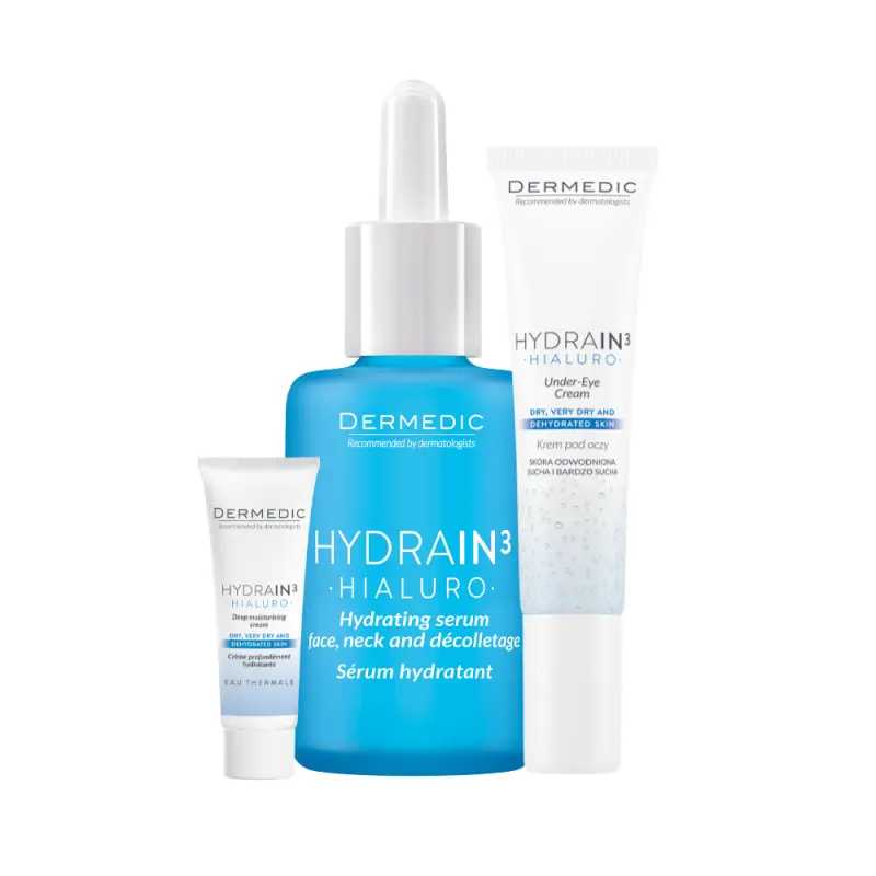 HYDRAIN3 HIALURO Hidratáló arcápoló csomag (30+15+2,5 ml)