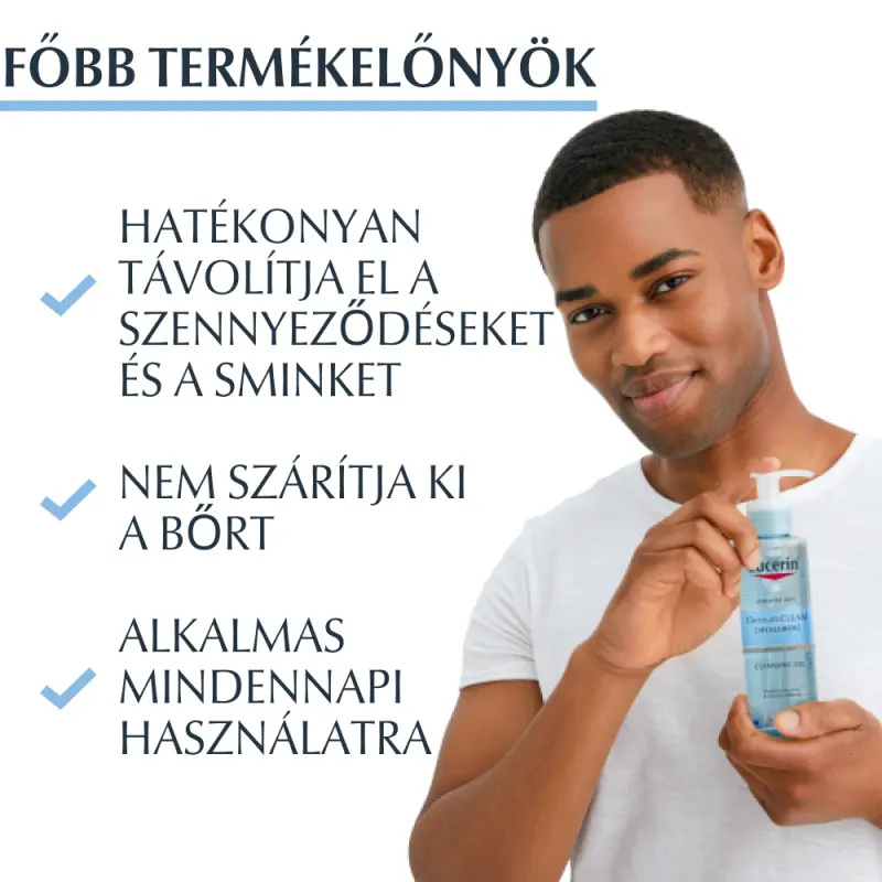 DermatoCLEAN [HYALURON] mélytisztító, habzó arclemosó zselé 200 ml