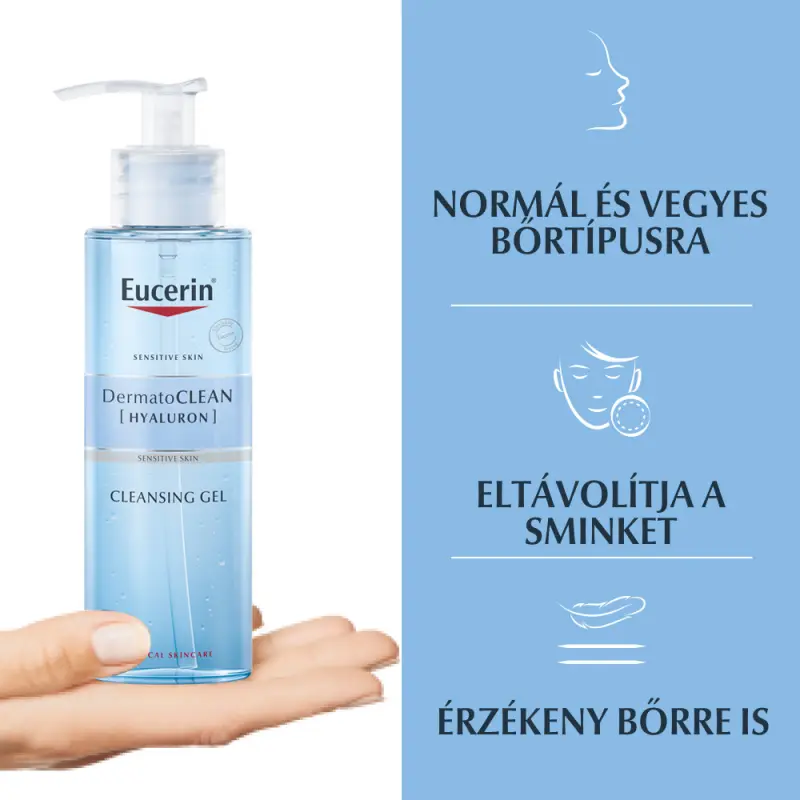 DermatoCLEAN [HYALURON] mélytisztító, habzó arclemosó zselé 200 ml