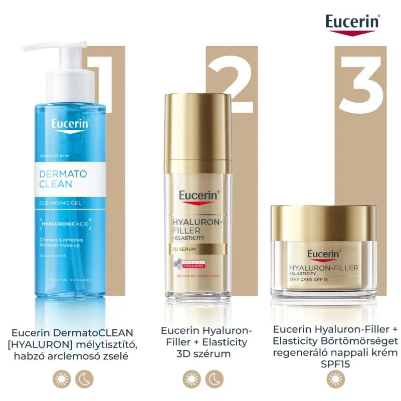 Hyaluron-Filler+Elasticity Bőrtömörséget regeneráló nappali arckrém SPF15 (50 ml)