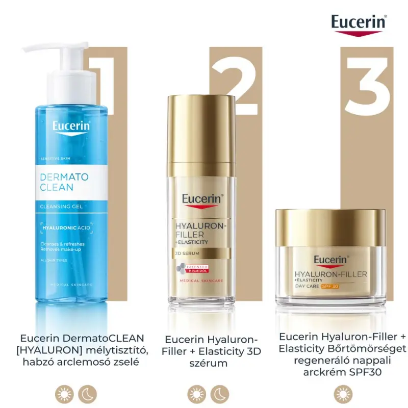 Hyaluron-Filler+Elasticity Bőrtömörséget regeneráló nappali arckrém SPF30 (50 ml)