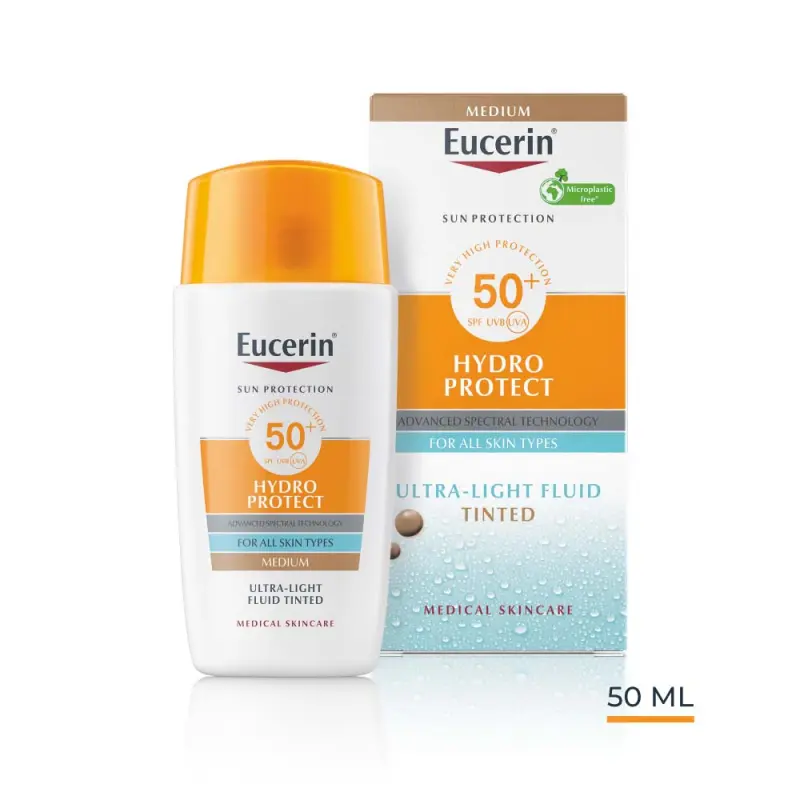 Sun Hydro-Protect ultra könnyű színezett napozó fluid arcra SPF50 - médium árnyalat 50 ml