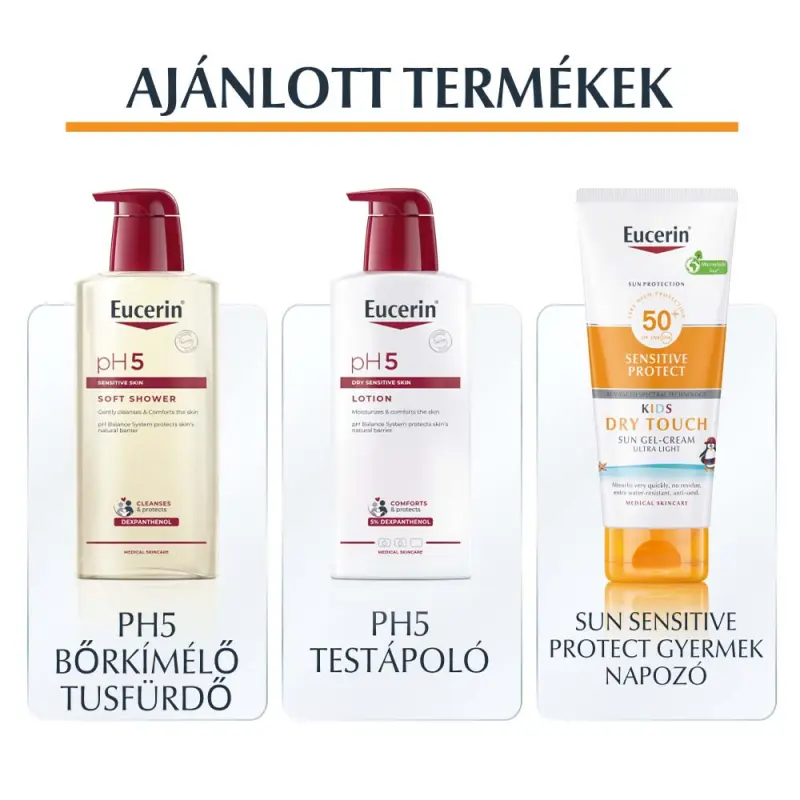 Sun Kids Sensitive Protect Dry Touch gyermek napozó gél-krém SPF50+ (200 ml)