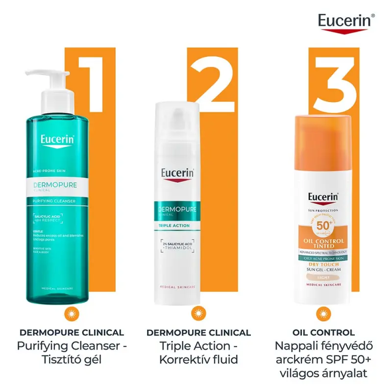 Sun Oil Control színezett napozó krém-gél arcra light SPF50+ light (50 ml)