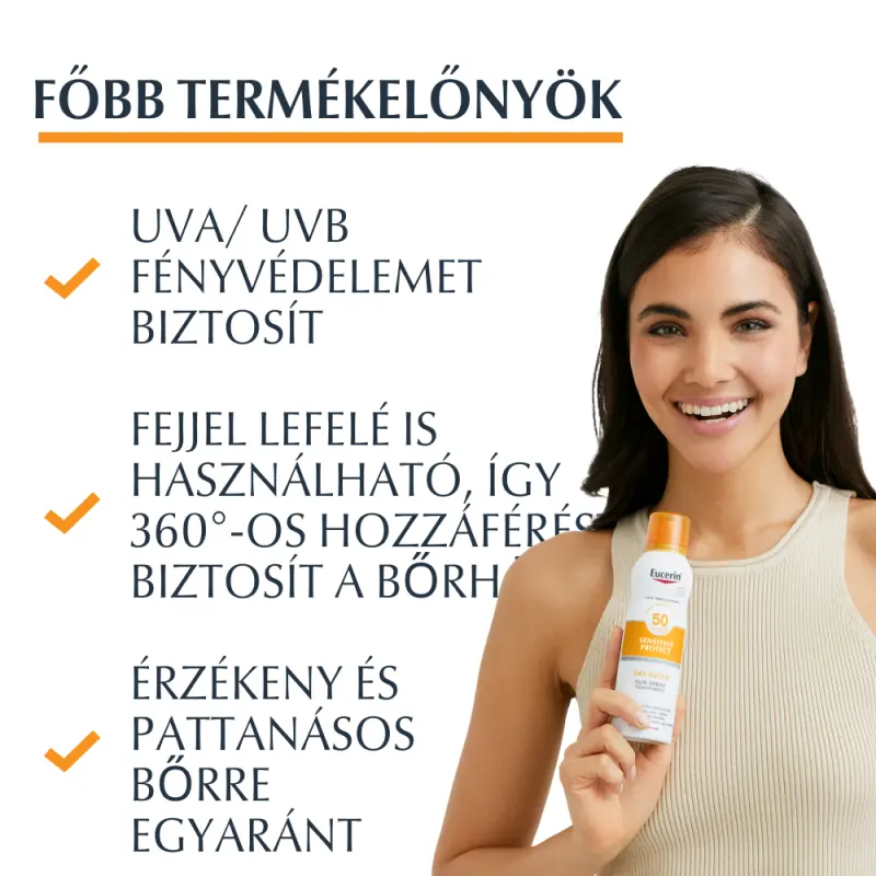 Sun Sensitive Protect Színtelen napozó aerosol spray SPF50+ (200 ml)