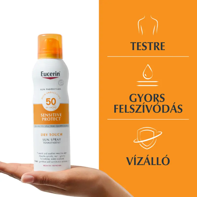 Sun Sensitive Protect Színtelen napozó aerosol spray SPF50+ (200 ml)