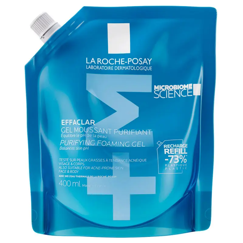 LA ROCHE-POSAY Effaclar Habzó arctisztító gél utántöltő 400 ml