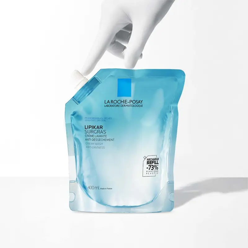 Lipikar Surgras Koncentrált krém-tusfürdő utántöltő 400 ml
