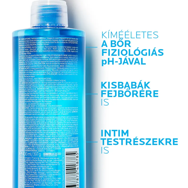 Lipikar Gel Lavant Tusfürdő gél 400 ml