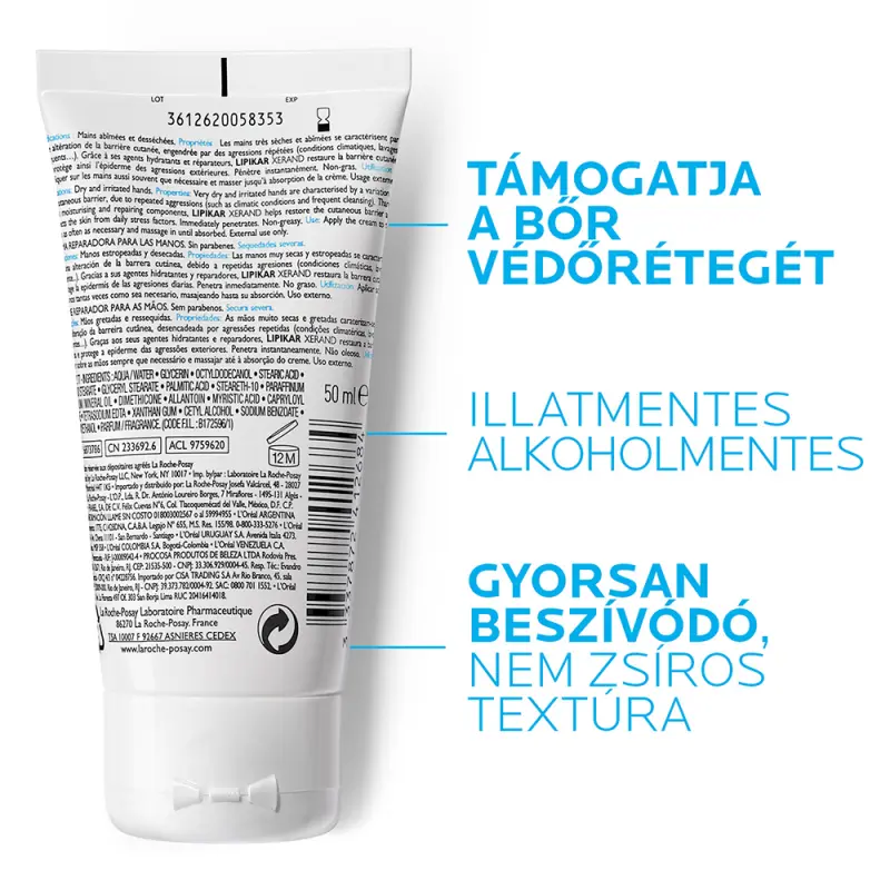 Lipikar Xerand Kézkrém 50 ml