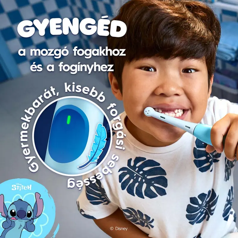 iO Kids Stitch Elektromos Fogkefe gyerek + Utazó tok