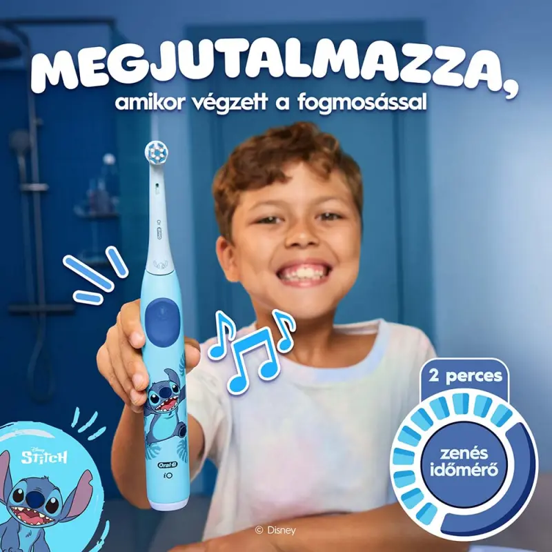 iO Kids Stitch Elektromos Fogkefe gyerek + Utazó tok