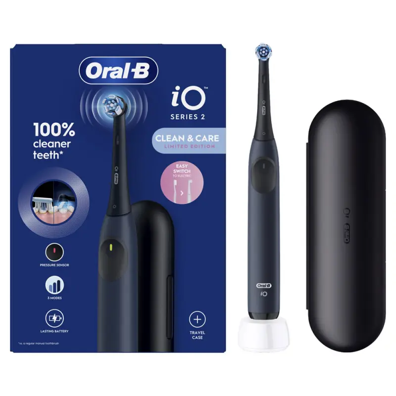 iO2 Elektromos Fogkefe Ocean Blue + Utazó tok