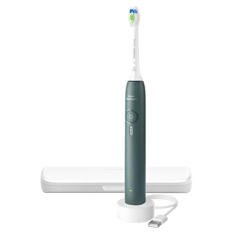 PHILIPS Sonicare 3000 elektromos fogkefe HX4033/26 erdőzöld