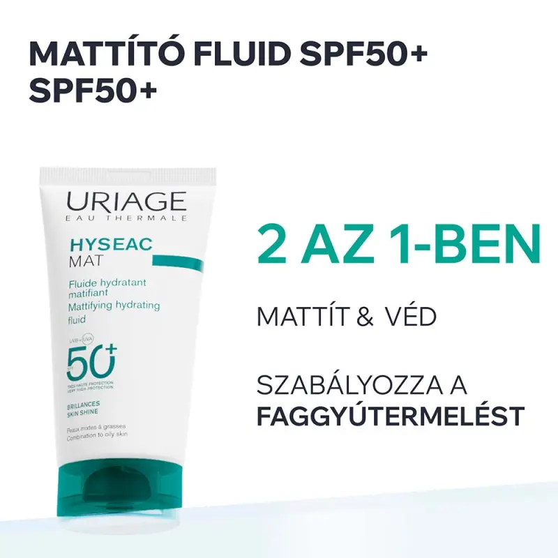 HYSÉAC FLUID SPF50+ mattító fényvédő zsíros bőrre 40 ml