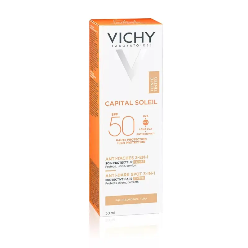 Capital Soleil Színezett napvédő krém barna foltok ellen SPF50+ (50 ml) - Lejárat: 2026.11.